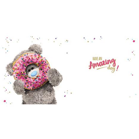 3D Holographic Holding Doughnut Me to You Bear Birthday Card Extra Image 1